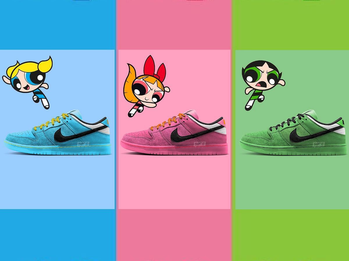 Powerpuff Girls x Nike SB Dunks